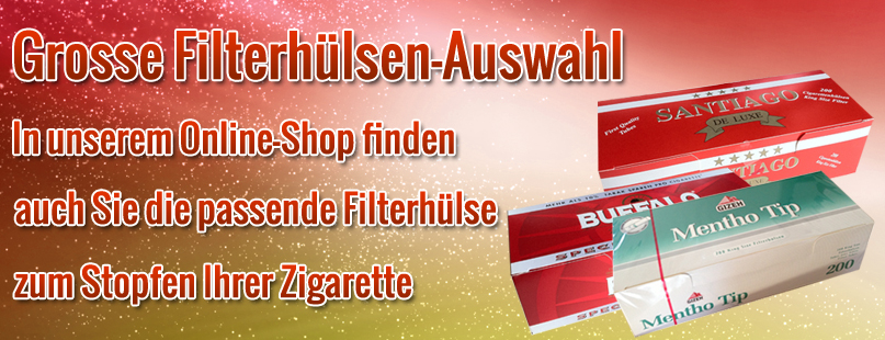 Filterhülsen für günstige Zigaretten / billige Zigaretten günstig online kaufen / bestellen im Online Tabak Shop von Tabac-Trends.ch